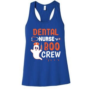 Teeth Ghost Pumpkin Witch Cute Dental Halloween Dentist Gift Women's Racerback Tank