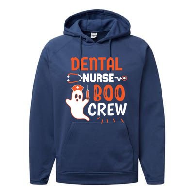 Teeth Ghost Pumpkin Witch Cute Dental Halloween Dentist Gift Performance Fleece Hoodie