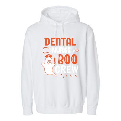 Teeth Ghost Pumpkin Witch Cute Dental Halloween Dentist Gift Garment-Dyed Fleece Hoodie