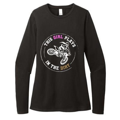 This Girl Plays In The Dirt Biking Dirt Bike Womens CVC Long Sleeve Shirt