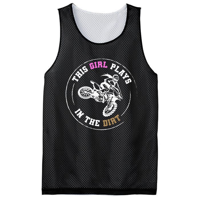 This Girl Plays In The Dirt Biking Dirt Bike Mesh Reversible Basketball Jersey Tank