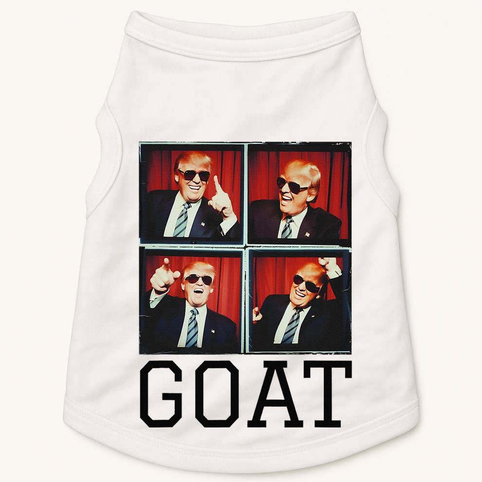 The Greatest President Photobooth Cool Donald Trump Goat Doggie Tank