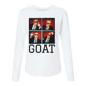 The Greatest President Photobooth Cool Donald Trump Goat Womens Cotton Relaxed Long Sleeve T-Shirt