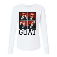 The Greatest President Photobooth Cool Donald Trump Goat Womens Cotton Relaxed Long Sleeve T-Shirt