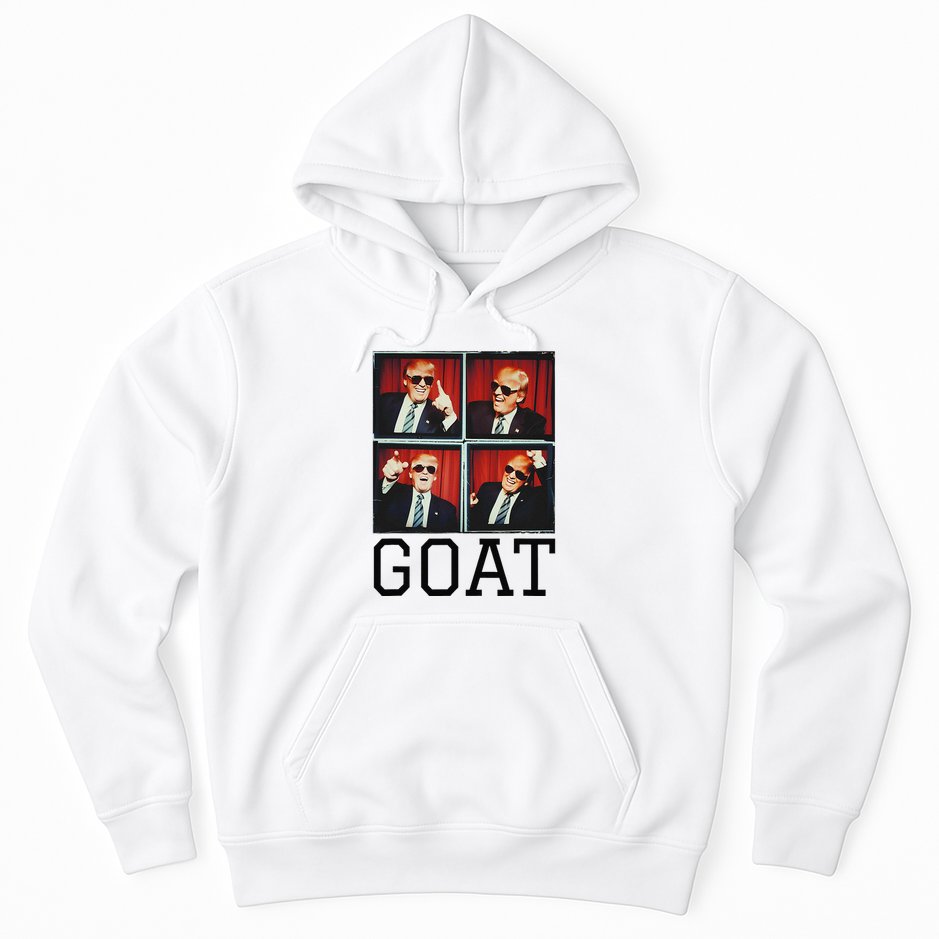 The Greatest President Photobooth Cool Donald Trump Goat Hoodie