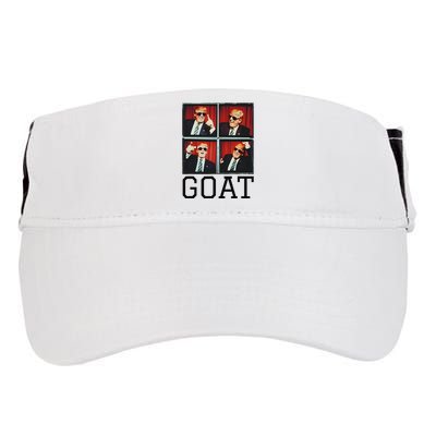 The Greatest President Photobooth Cool Donald Trump Goat Adult Drive Performance Visor