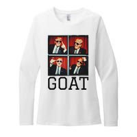 The Greatest President Photobooth Cool Donald Trump Goat Womens CVC Long Sleeve Shirt