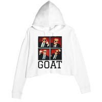 The Greatest President Photobooth Cool Donald Trump Goat Crop Fleece Hoodie