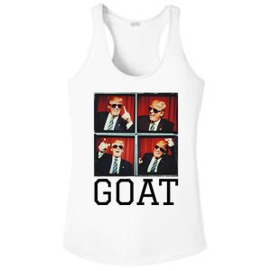 The Greatest President Photobooth Cool Donald Trump Goat Ladies PosiCharge Competitor Racerback Tank