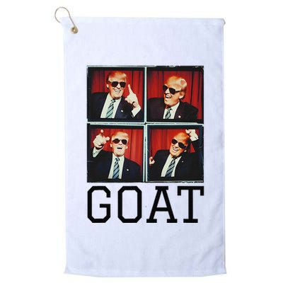 The Greatest President Photobooth Cool Donald Trump Goat Golf Towel
