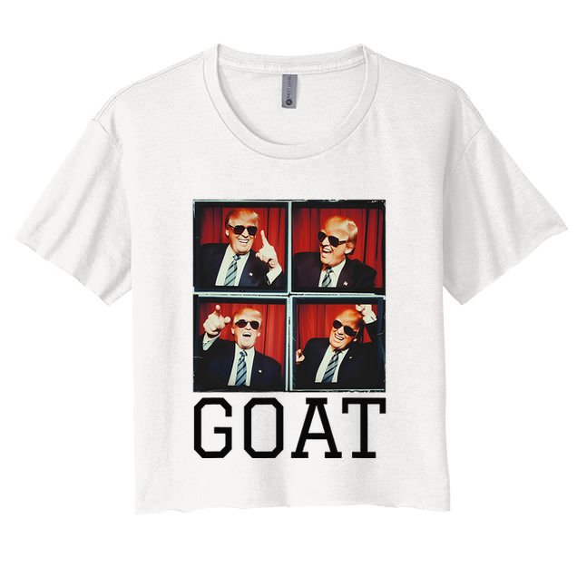 The Greatest President Photobooth Cool Donald Trump Goat Crop Top