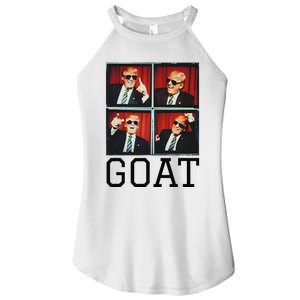 The Greatest President Photobooth Cool Donald Trump Goat Women's Perfect Tri Rocker Tank