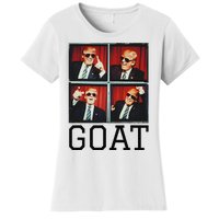 The Greatest President Photobooth Cool Donald Trump Goat Women's T-Shirt