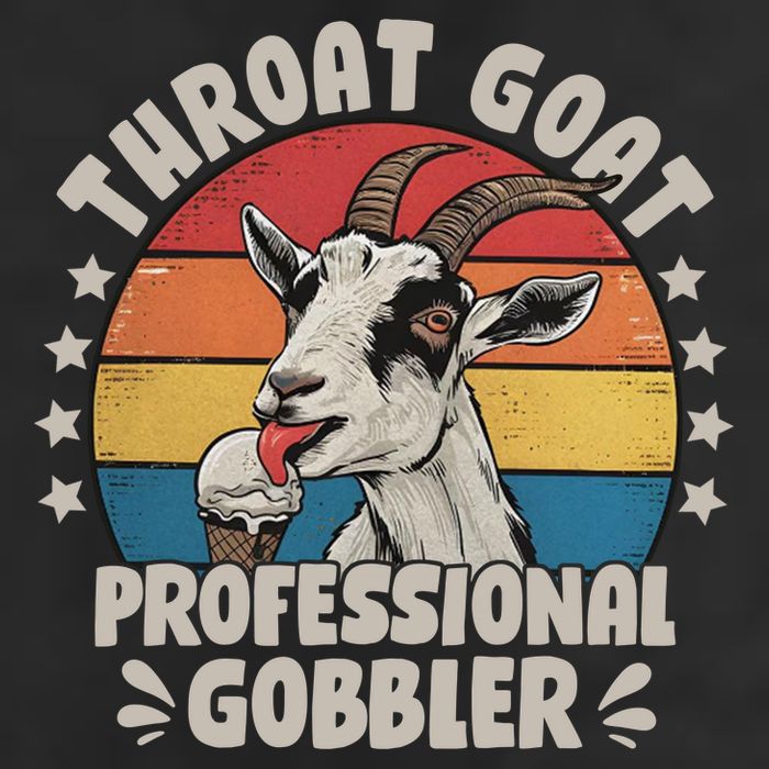 Throat Goat Professional Gobbler Funny 7 Panel Mesh Trucker Snapback Hat
