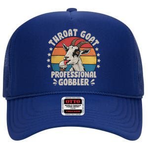 Throat Goat Professional Gobbler Funny High Crown Mesh Back Trucker Hat