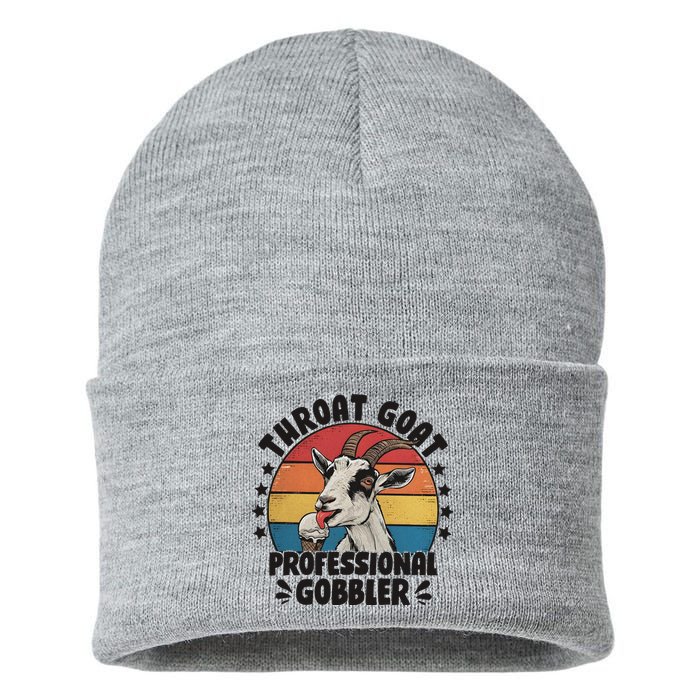 Throat Goat Professional Gobbler Funny Sustainable Knit Beanie