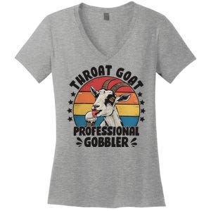 Throat Goat Professional Gobbler Funny Women's V-Neck T-Shirt