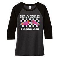 Tequila Gym Pump Cover Weight Lifting Women's Tri-Blend 3/4-Sleeve Raglan Shirt