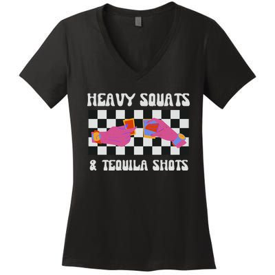 Tequila Gym Pump Cover Weight Lifting Women's V-Neck T-Shirt