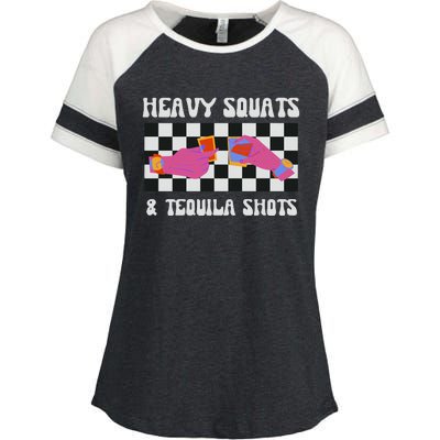 Tequila Gym Pump Cover Weight Lifting Enza Ladies Jersey Colorblock Tee