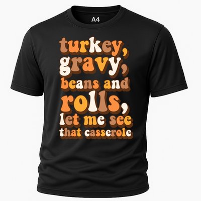 Turkey Gravy Potatoes Rolls Casserole Family Thanksgiving Matching Outfits Cooling Performance Crew T-Shirt