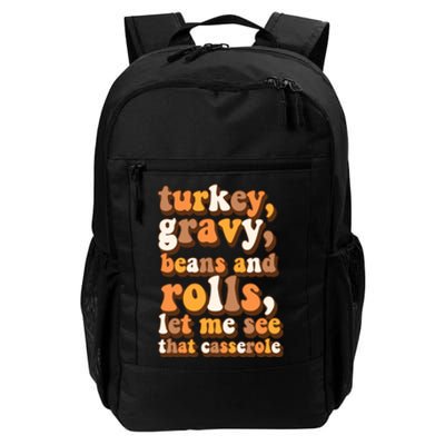 Turkey Gravy Potatoes Rolls Casserole Family Thanksgiving Matching Outfits Daily Commute Backpack