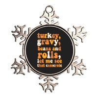 Turkey Gravy Potatoes Rolls Casserole Family Thanksgiving Matching Outfits Metallic Star Ornament