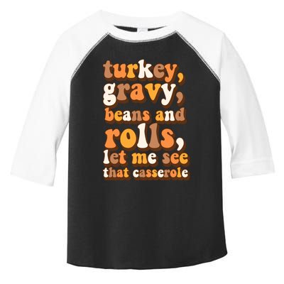 Turkey Gravy Potatoes Rolls Casserole Family Thanksgiving Matching Outfits Toddler Fine Jersey T-Shirt