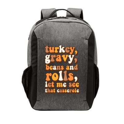 Turkey Gravy Potatoes Rolls Casserole Family Thanksgiving Matching Outfits Vector Backpack