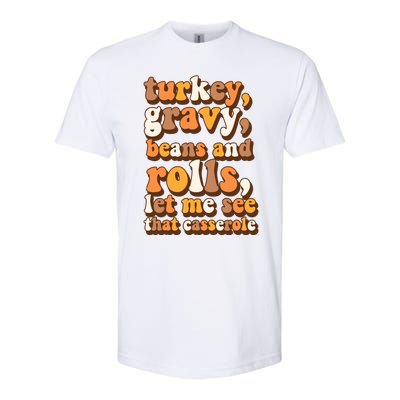 Turkey Gravy Potatoes Rolls Casserole Family Thanksgiving Matching Outfits Softstyle CVC T-Shirt