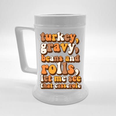 Turkey Gravy Potatoes Rolls Casserole Family Thanksgiving Matching Outfits Beer Stein