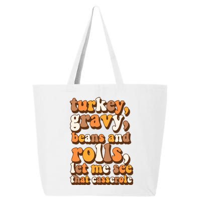 Turkey Gravy Potatoes Rolls Casserole Family Thanksgiving Matching Outfits 25L Jumbo Tote