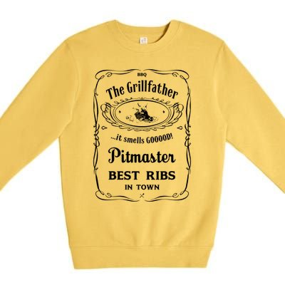 The Grillfather Pitmaster Gift Premium Crewneck Sweatshirt