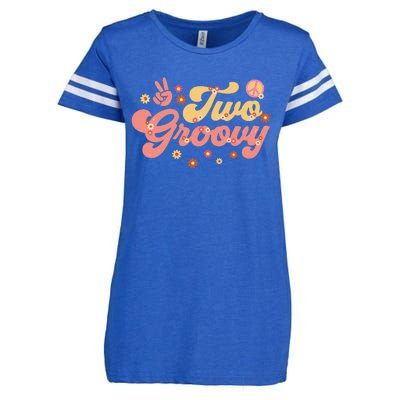 Two Groovy Party Decorations Hippie Groovy Flowers 2nd Bday Enza Ladies Jersey Football T-Shirt