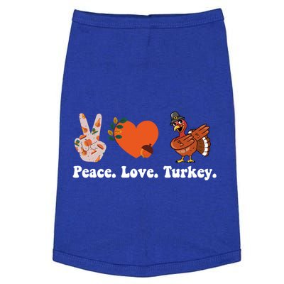 Thanksgiving Gift Peace Love Turkey Funny Thanksgiving Gift Doggie Tank