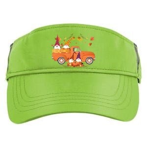 Truck Gnomes Pumpkin Truck Fall Leaf Thanksgiving Halloween Great Gift Adult Drive Performance Visor