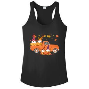 Truck Gnomes Pumpkin Truck Fall Leaf Thanksgiving Halloween Great Gift Ladies PosiCharge Competitor Racerback Tank