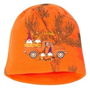 Truck Gnomes Pumpkin Truck Fall Leaf Thanksgiving Halloween Great Gift Kati - Camo Knit Beanie