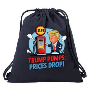 Trump Gas Prices Drop Fuel Savings President Trump Economy Drawstring Bag