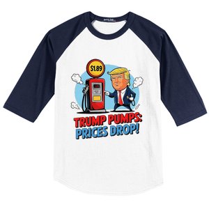 Trump Gas Prices Drop Fuel Savings President Trump Economy Baseball Sleeve Shirt