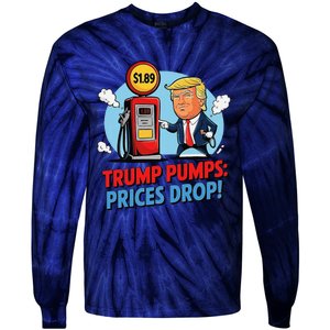 Trump Gas Prices Drop Fuel Savings President Trump Economy Tie-Dye Long Sleeve Shirt