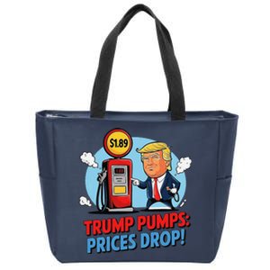 Trump Gas Prices Drop Fuel Savings President Trump Economy Zip Tote Bag