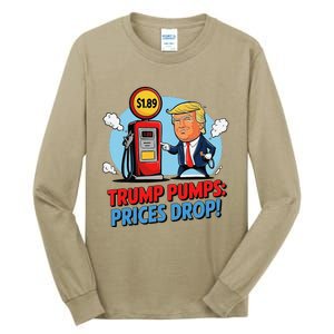 Trump Gas Prices Drop Fuel Savings President Trump Economy Tall Long Sleeve T-Shirt