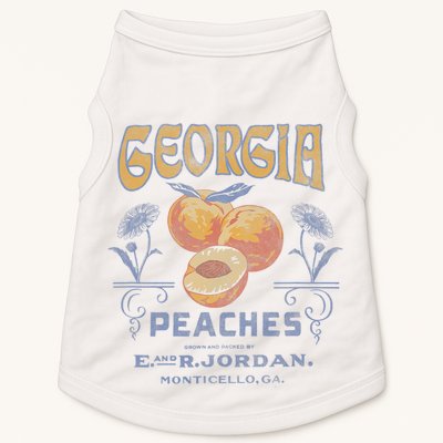 Trendy Georgia Peaches Vintage Poster Doggie Tank