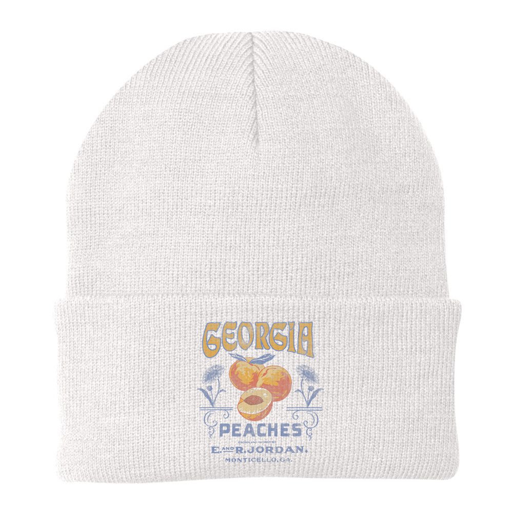 Trendy Georgia Peaches Vintage Poster Beanie