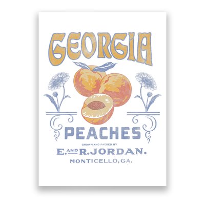 Trendy Georgia Peaches Vintage Poster Poster