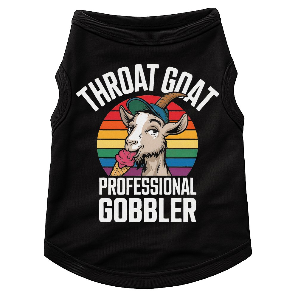 Throat Goat Professional Gobbler Funny Retro Gag Adult Humor Doggie Tank
