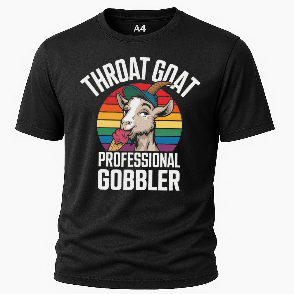 Throat Goat Professional Gobbler Funny Retro Gag Adult Humor Performance Shirt