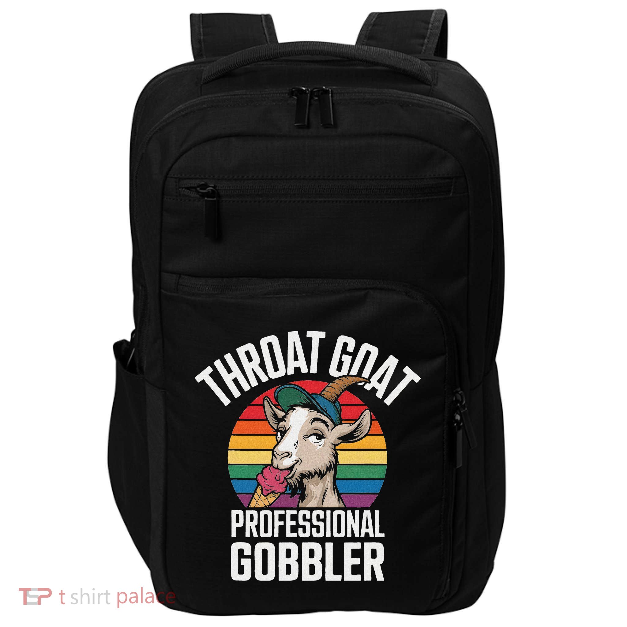 Throat Goat Professional Gobbler Funny Retro Gag Adult Humor Impact Tech Backpack