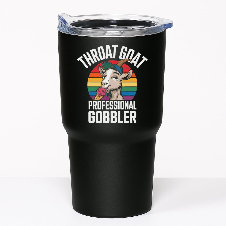 Throat Goat Professional Gobbler Funny Retro Gag Adult Humor Tumbler